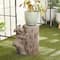 Brown MGO Modern Farmhouse Garden Sculpture, 16" x 16" x 10"